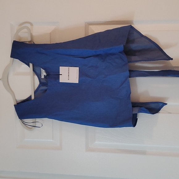 Glamorous denim cut out back crop top - Picture 1 of 5